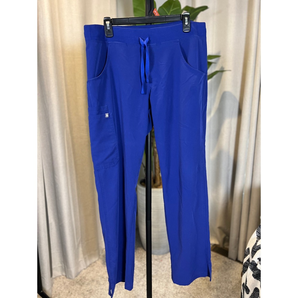 FIGS Technical Collection Royal Blue Scrub Pants Womens Medium Straight Leg